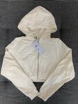 Sweatshirt woman, street style, short cardigan, hooded yoga wear, zippered long-sleeved top, sporty casual jacket