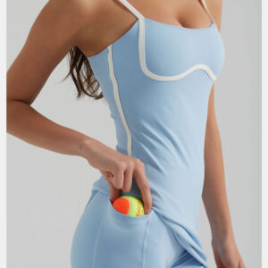 alo sexy strappy yoga tennis dress, light and breathable outdoor golf sports anti-glare dress