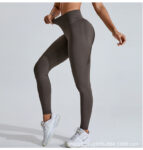 ALO Tight-fitting peach height-lifting high-waisted nude yoga pants with no embarrassing lines, outdoor cycling