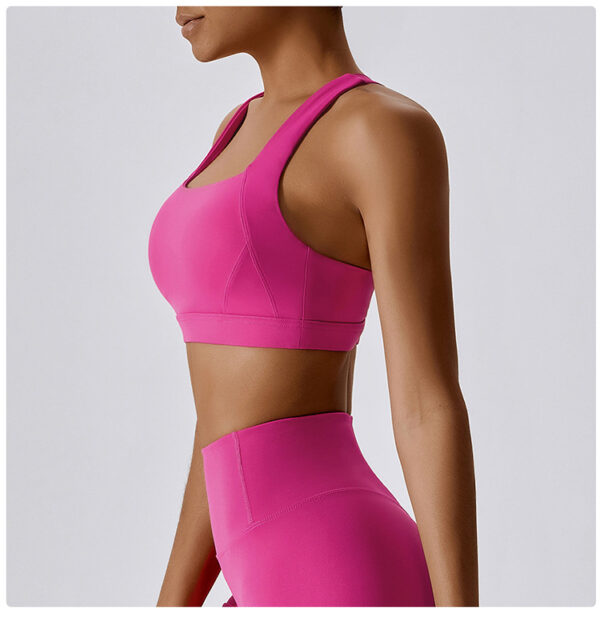 alo nude yoga wear, women's tight-fitting quick-drying exercise running cross back beauty fitness bra