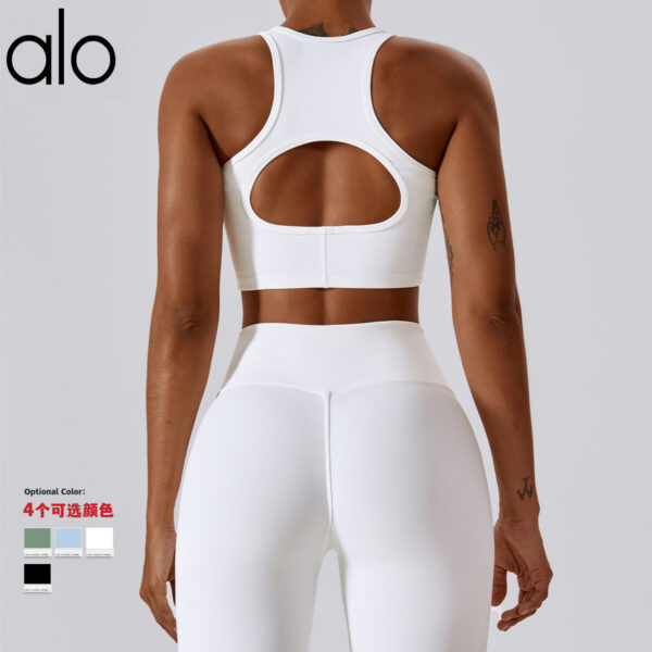 aloyoga vest, shock-absorbing, high-strength sports vest, threaded and hollowed-out, beautiful back, slimming, tight yoga bra