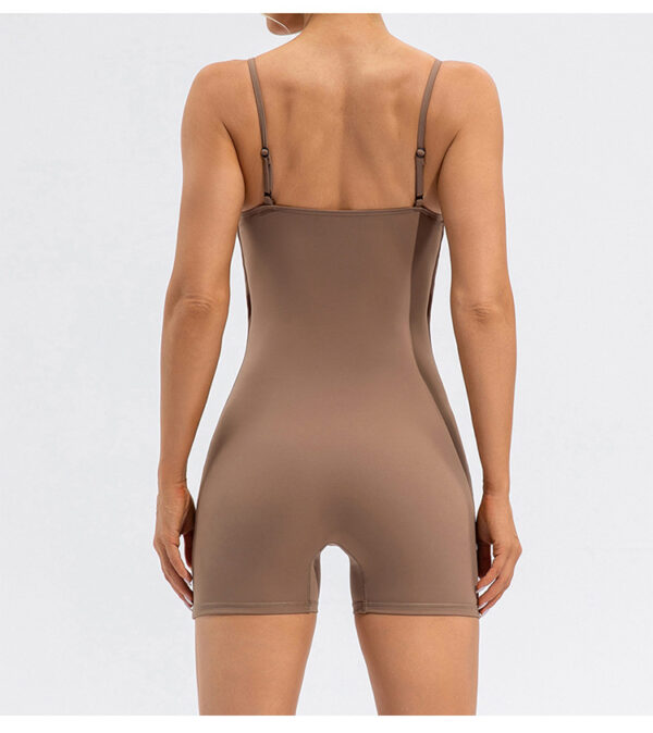 Sexy peach-buttocks yoga jumpsuit, quick-drying fitness exercise and beautiful back aerial yoga wear