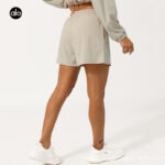 alo official website style original factory women's sports shorts, loose drawstring, elastic waist yoga pants, running outerwear shorts