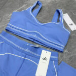 ALO blue and pink fitness high-waisted skinny Pants training set