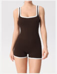 alo yoga fitness, running, beautiful back jumpsuit, tight with chest pads, aerial yoga suit
