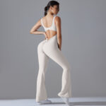 alo's new solid-color, beautiful back, lifted buttocks, long, slimming and wide-leg jumpsuit for sports, running, fitness and yoga