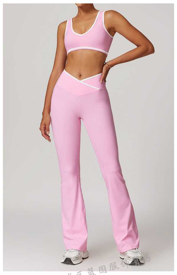 alo yoga set, cross high-waist sports set, women's running and fitness yoga wear