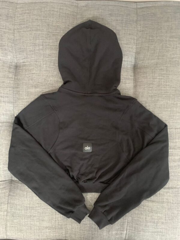 Sweatshirt woman, street style, short cardigan, hooded yoga wear, zippered long-sleeved top, sporty casual jacket