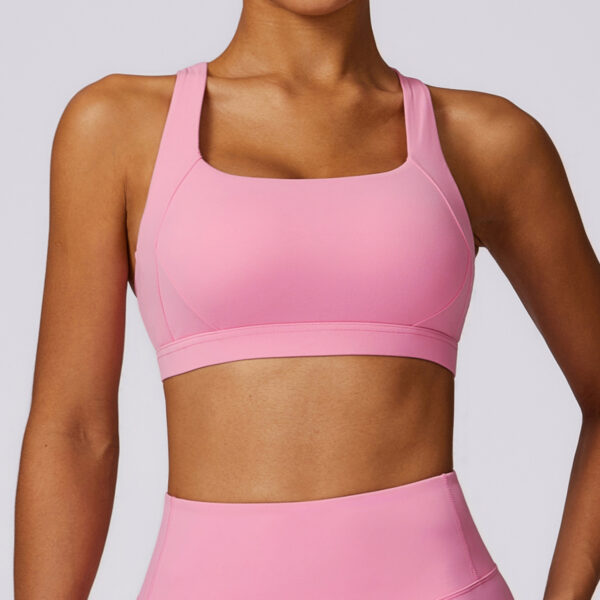 alo nude yoga wear, women's tight-fitting quick-drying exercise running cross back beauty fitness bra