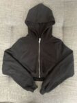 Sweatshirt woman, street style, short cardigan, hooded yoga wear, zippered long-sleeved top, sporty casual jacket