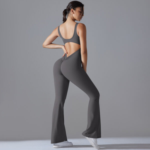 alo's new solid-color, beautiful back, lifted buttocks, long, slimming and wide-leg jumpsuit for sports, running, fitness and yoga