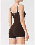 alo yoga fitness, running, beautiful back jumpsuit, tight with chest pads, aerial yoga suit