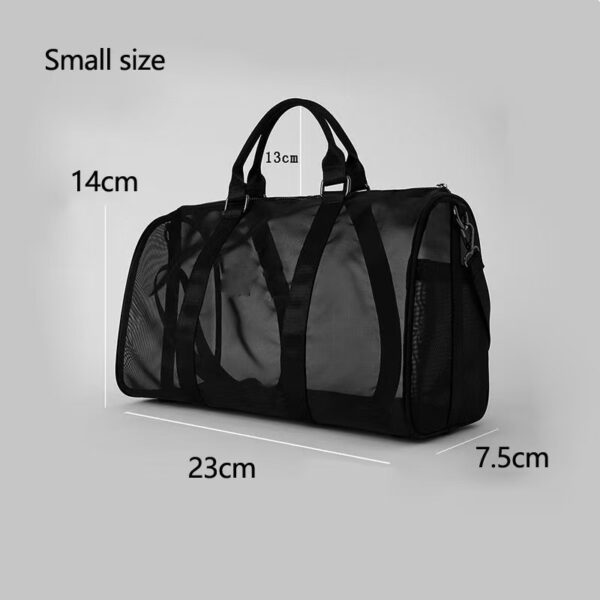 Mini perforated hand-held mesh bag, single-shoulder and cross-shoulder dual-purpose mesh zipper phone case, wear-resistant