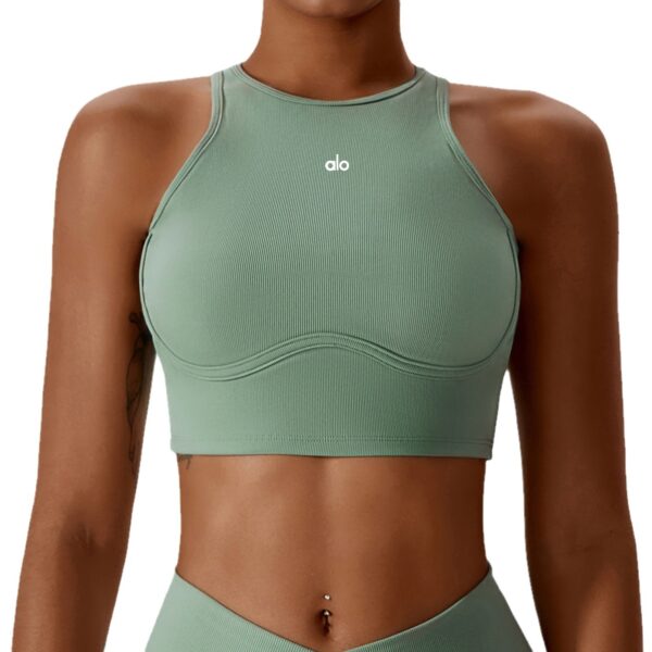 aloyoga vest, shock-absorbing, high-strength sports vest, threaded and hollowed-out, beautiful back, slimming, tight yoga bra
