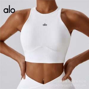 aloyoga vest, shock-absorbing, high-strength sports vest, threaded and hollowed-out, beautiful back, slimming, tight yoga bra