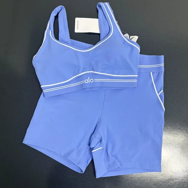 Alo calças de yoga cintura alta encolhimento barriga lifting quadril triplo crash cor yoga shorts fitness running calças de treino mulheres