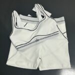 Alo calças de yoga cintura alta encolhimento barriga lifting quadril triplo crash cor yoga shorts fitness running calças de treino mulheres