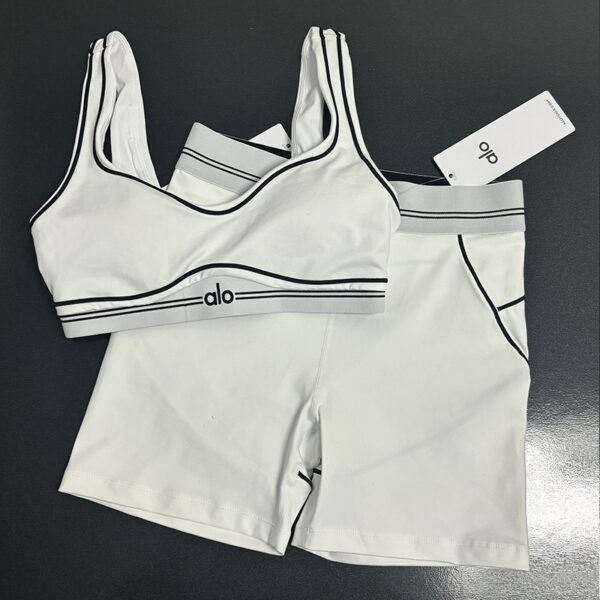 Alo calças de yoga cintura alta encolhimento barriga lifting quadril triplo crash cor yoga shorts fitness running calças de treino mulheres