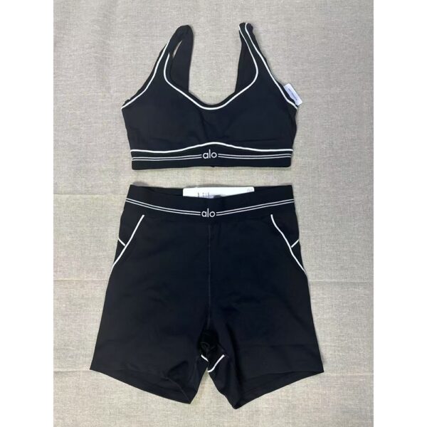 Alo calças de yoga cintura alta encolhimento barriga lifting quadril triplo crash cor yoga shorts fitness running calças de treino mulheres