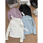 Quick-drying high-neck yoga, three-dimensional cutting, zipper jacket for sun protection