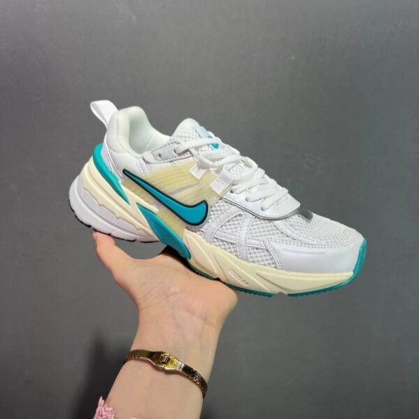 Pure Original Runtekk retro dad Shoes V2K white Silver Gray silver breathable and versatile women's mesh sports shoes