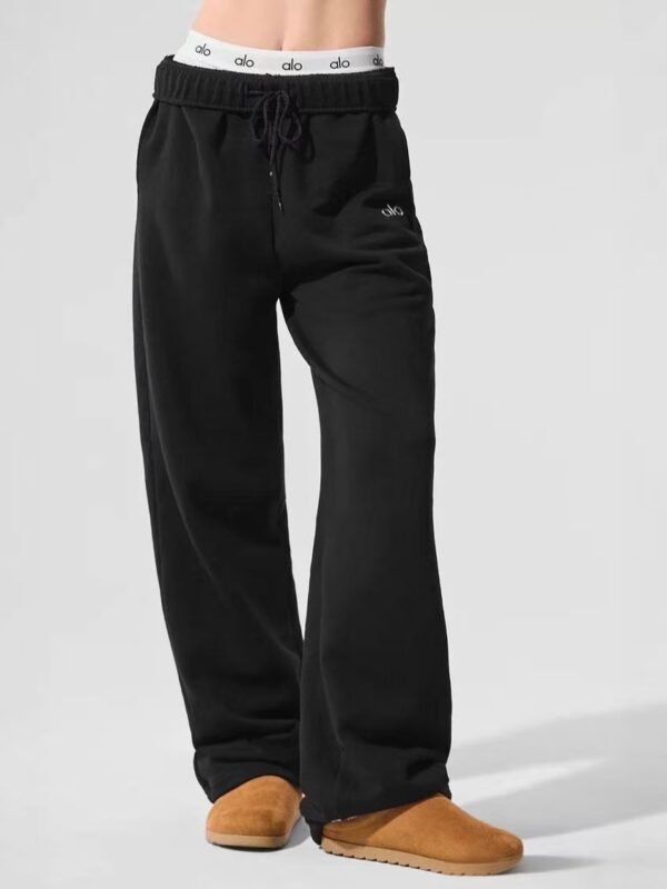 ALO 2025 outono novo estilo simples logo casual calças esportivas calças de algodão versátil