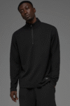 Half-zipper sweatshirt for men, loose and trendy long-sleeved sportswear for autumn and winter