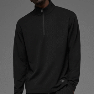 Half-zipper sweatshirt for men, loose and trendy long-sleeved sportswear for autumn and winter