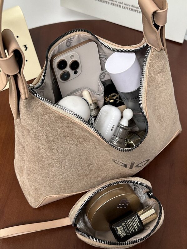 alo cross-border high-end women's single-shoulder bag new versatile and elegant underarm bag, deerskin fleece commuting dumpling bag