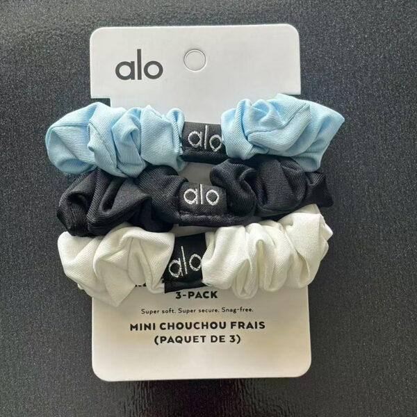 alo hair band, cross-border solid color hair band, French retro medium-sized hair tie, elastic band, fat intestine headwear