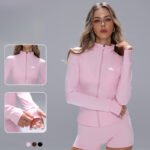 Long-sleeved thin yoga jacket, outdoor fitness wear top