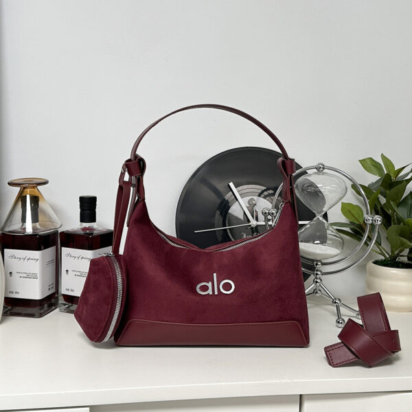 alo cross-border high-end women's single-shoulder bag new versatile and elegant underarm bag, deerskin fleece commuting dumpling bag