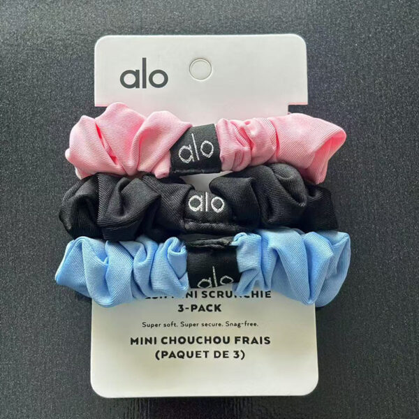 alo hair band, cross-border solid color hair band, French retro medium-sized hair tie, elastic band, fat intestine headwear