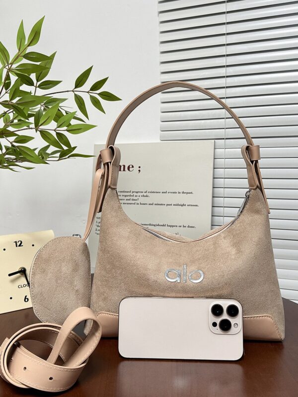 alo cross-border high-end women's single-shoulder bag new versatile and elegant underarm bag, deerskin fleece commuting dumpling bag