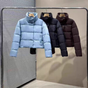 alo puff down cotton-padded jacket is a classic winter thickened and warm stand-up collar loose short sports cotton-padded jacket