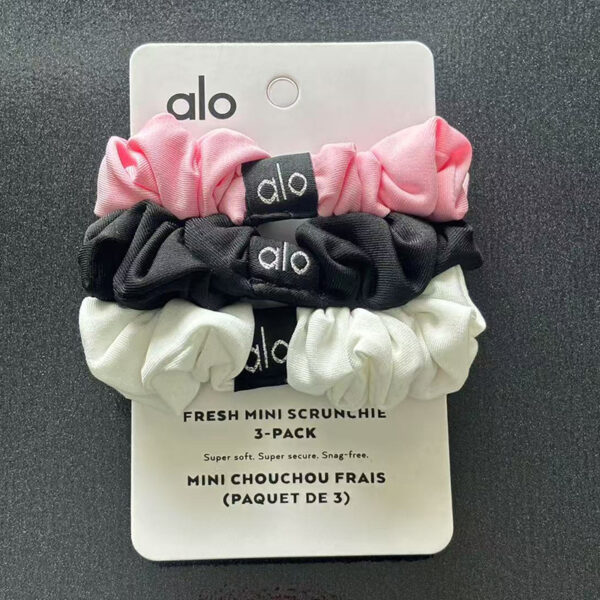 alo hair band, cross-border solid color hair band, French retro medium-sized hair tie, elastic band, fat intestine headwear