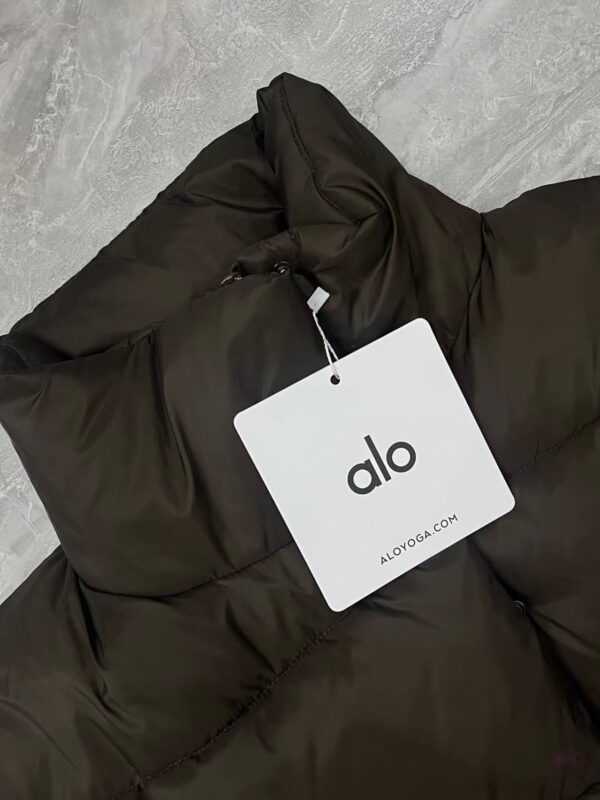 alo puff down cotton-padded jacket is a classic winter thickened and warm stand-up collar loose short sports cotton-padded jacket