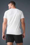 New fashionable fitness American-style sports solid color round neck high-end texture T-shirt, elastic and quick-drying
