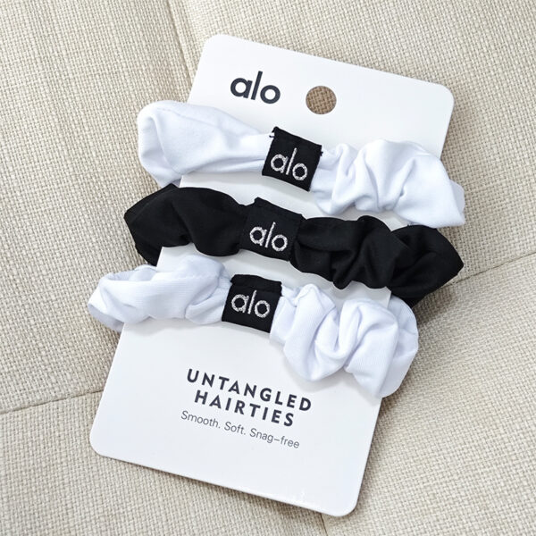 alo hair band, cross-border solid color hair band, French retro medium-sized hair tie, elastic band, fat intestine headwear