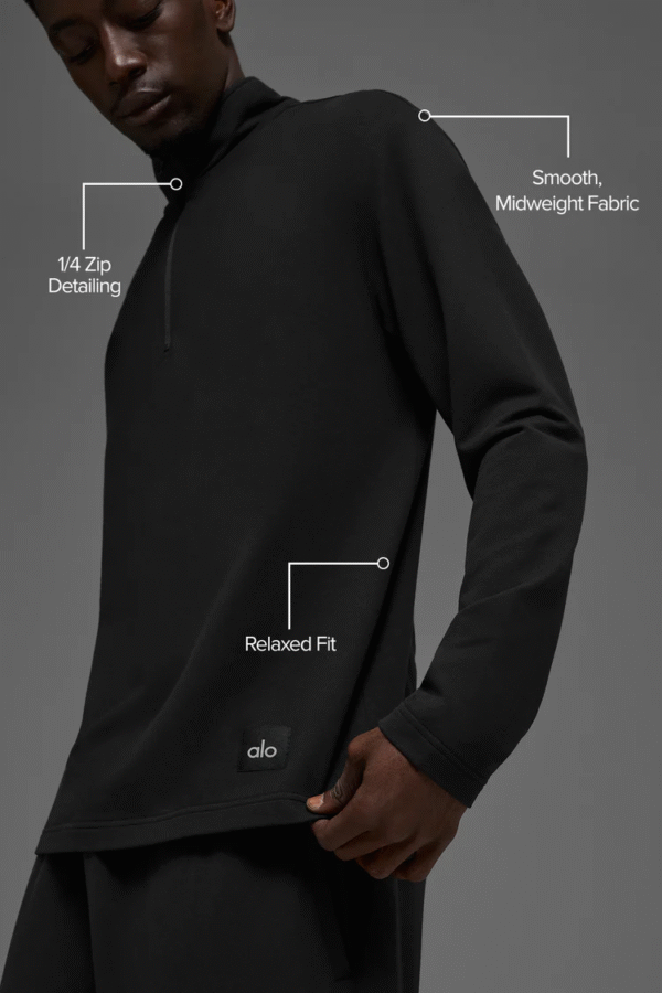 Half-zipper sweatshirt for men, loose and trendy long-sleeved sportswear for autumn and winter