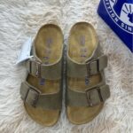 BK Boodles Men's and Women's Matching Leather Suede Soft-soled Two-row Buttoned Sandals and Slippers, Pure Source High Edition