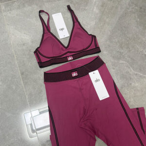 New rose-red ALO yoga and pilates workout set