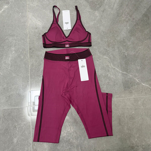 New rose-red ALO yoga and pilates workout set